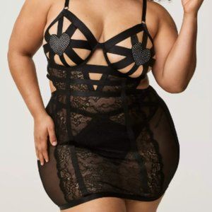 Diamante Open Cup Chemise NWT